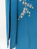 High Street Designer Party Vestido Women's Slit Sleeve Diamonds Beaded Maxi Long Dress