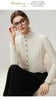 Autumn Women's Cardigan 100% Cashmere Knitted Sweater Chic Tops Female Causal Turtleneck Collar Loose Size Jacket Coat