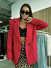 Women's Formal Blazers Coat Solid Lapel Two Button Suit Casual Long Sleeve Elegant Suits Pockets Office Work Coat