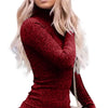 Stylish Autumn Sheath Dress Mini All Match Lady Sweater Dress Slim Spring Dress