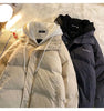 Korean Winter Leisure Cotton Clothes Women Parker coat Y2K Multi-functional Fake Two Pocket Zipper Down Jacket Thick Coat