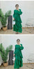 Spring Ruffles Pleated Dress Women Round Neck Flare Sleeves Loose Chic Long Length Female Party Clothes 2DA3391
