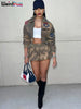 Tie-Dye 2 Piece Set Tracksuit Women Letter Print Zip Jacket+Waistband Puffy Skirt Matching Street Casual Vintage Suit