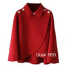 Women's Woolen Shaw Coat Autumn Winter Korean Version Short Ladies Jacket Temperament Elegant Femme Woolen Outerwear