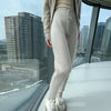 100% Mink Cashmere Knitted Feet Pants Women's Elastic Waist Slim Trousers Warm Joker Radish Pants Autumn Thick Leggings