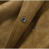 Chic Green Suede Lace Up Jackets Women Loose Stand Collar Belt Long Sleeve Buttons Coats Autumn Winter Lady Outwear