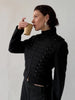 Retro Black Short Military Jacket Women Chic Full Sleeves Stand Collar Slim Crop Coats Lady Spring Daily Street Wear