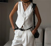 Elegant Office Lady Business Suit Set Blazers Spring Women's Clothing Suit Jacket Casual Pants Set Wide Leg Suit Pants