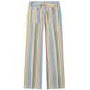 Rainbow Baggy Jeans Pants Women's Straight Jeans Female Striped Low Landing Jeans Chic Denim Trousers Streetwear Pants