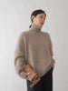 Autumn and Winter Thick Cashmere Sweater Women High Neck Pullover Sweater Warm Loose Knitted Base Sweater Jacket Tops