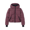 Winter Women's Elegant Hooded Zipper Burgundy Skiing Padded Sport Coats Lady Chic Thicken Warm Windproof Jackets Parkas