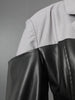 PU Leather Patchwork Blazer Women's Lapel Slim Double Breasted Long Sleeves Suit Jacket Autumn 7A1518