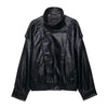 Winter Women Faux Leather Loose Jacket High Street Stand Collar Long Sleeve Coat Zipper Thicken Outwear