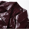 PU Leather Skirt Sets Women Lapel Long Sleeve Double-breasted Jacket Hip Package Short Skirt Suits Female Street Outfits