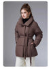 Women Winter Belted Jacket Elegant Stand Collar Windproof Puffer Coat Cotton Padded Thick Warm Snow Parkas Overcoat куртка