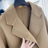 Autumn Women Drouble Breasted Woolen Coat Loose Style Women Winter Clothes Long Coats Tops