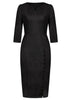 Women’s Elegant V Neck Autumn Solid Color Midi Dress Button Detail Pencil Dress Suitable for Office Work and Business Occasions