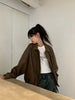 Vintage PU Leather Jacket Women High Street Techwear Oversized Moto Biker Coats BF Punk Loose Casual Cropped Outerwear