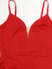 Beautiful Red Ruffle Mini Dress Women Evening Dress Glam Straps Fitted Chirstmas Cocktail Dress Year Robes