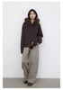 Korean Women Jeans Solid Loose Casual Retro High Waist Wide Legs Denim Pants Ladies Trousers Spring Autumn