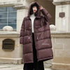Women 90% White Duck Down Jacket With Hooded Loose Oversize Long Puffer Coat Autumn Winter Warm Outwear Female Parkas