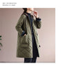 Autumn Winter Lingge Cotton Jacket Women Hooded Loose Thick Warm Parkas Female Long Sleeve Casual Cotton Padded Outwear Lady