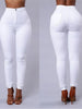 Solid Color Skinny Jeans Woman White Black High Waist Render Jeans Vintage Sexy Long Pants Femme Casual Pencil Pants Denim Jeans