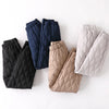 Women Winter Warm Down Cotton Pants Padded Quilted Trousers Elastic Waist Casual Trousers