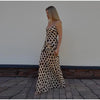 Women Chic Vacation Outfits Leopard Print Sheer Chiffon Shirt Casual Turn-down Collar Mini Dress & Detachable Scarf