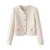 Autumn Jacket Women Small Fragrant Short Loose Coat Female Round Neck Casual Elegant Ladies Outerwear Tops