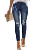High Waist Jeans For Women Slim Stretch Ripped Distressed Denim Jean Bodycon Tassel Skinny Push Up Jeans Trousers Woman