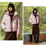 Down Jacket Women Winter Puffer Down Fill Goose Down Waterproof Oil-proof Stain-proof Stand Collar Coat Women