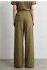 Wide Pants Woman Autumn Pleated Breathable Casual Trousers Loose Versatile Middle-aged Women's Clothing 12623019