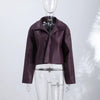 Casual Pu Leather Women's Jacket Chic Solid Long Sleeve Stand Collar Female Outwear Autumn Winter Street Short Lady Jacket