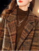 Plaid Suit Woolen Coat Women Autumn Winter Korean Loose Woolen Coat Mid-Length Wool Blazer Overcoat Woman Jacket