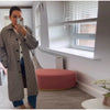 Women Casual Plaid Windbreaker Turn-down Collar Long Sleeve Belt Waist Jacket Spring High Street Lady Commute Coat