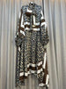 Autumn Irregular Midi Dress Female long Sleeve Elegant Loose Print Casual Party A-line Evening Dress For Women