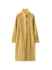 Black Pleated Stand Collar Longline Coat, Lightweight Wrinkle-Resistant Women's Casual Daily Office Commute Travel Outerwear