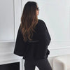 Mujer Belt Poncho Capes Women Black Cloaks Winter Coats Woman Bat Sleeve Cape Coats for Women Women's Cape Jacket