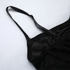 Dark Punk High Split Hem Straps Dess 90s Streetwear Gown Women Sexy Corn Bandage Velvet Dresses Mall Gothic Clothing