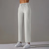 Women Leggings Wide Leg Flare Pants With Pockets Drawstring Sports Trousers High Waist Flared Yoga Leggings Fitness Running Jogg