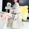 Knitted Cardigan Women Sweater Mid Length Version Autumn Winter Female Sweater Coat Temperament Versatile Ladies Sweater