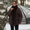 Vintage Faux Fur Patchwork Women Thicken Coat Long Sleeve Belt V-neck Female Outwear Winter Lady Streetwear