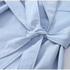 Solid Lace Up Short Windbreaker Women Elegant Full Sleeve Button Loose Chic Trench Coat Office Lady Daily Commute Outwear