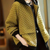 Hooded Casual Coat Women High End Mother Jacket Autumn Winter Korean Patchwork Outwear With Short Zipper Basic Coat