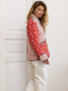 Chic Printed Color Spliced Short Coats Women's Casual Single Breasted Cotton Pocket Coat Autumn Winter Lady Daily Outwears