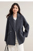 Women's 100% Wool Blazer Tailored Coat Winter Classic Suit Jacket Elegant Lady Warm Windproof Outerwear W54OA8778