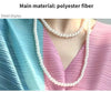 Pleated Batwing Sleeves Dress For Women's Autumn High End And Relaxed Print V-neck Holiday Dresses 17G1980