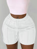 Women Sporty Activewear Draped Shorts Yoga Jogger Elastic Shorts