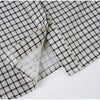Women Casual Plaid Shorts Set Lapel Long-sleeved Zipper Jacket Short Pants Suit Lady Spring Daily Loose Outfits